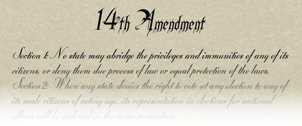 The 14th Amendment and the Bill of Rights