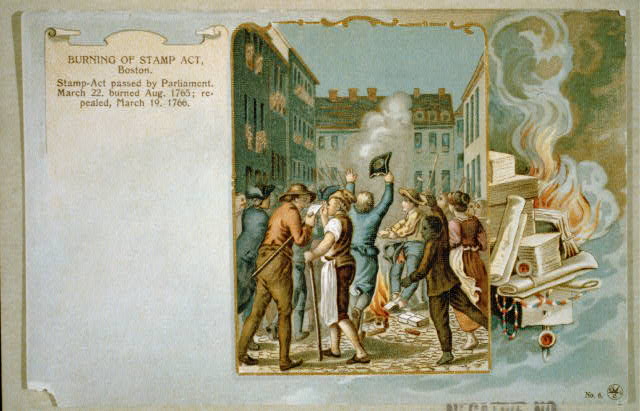 Burning of the Stamp Act