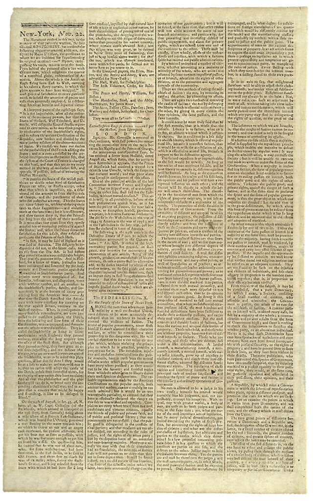 Federalist #10: The Power of Factions | Tenth Amendment Center