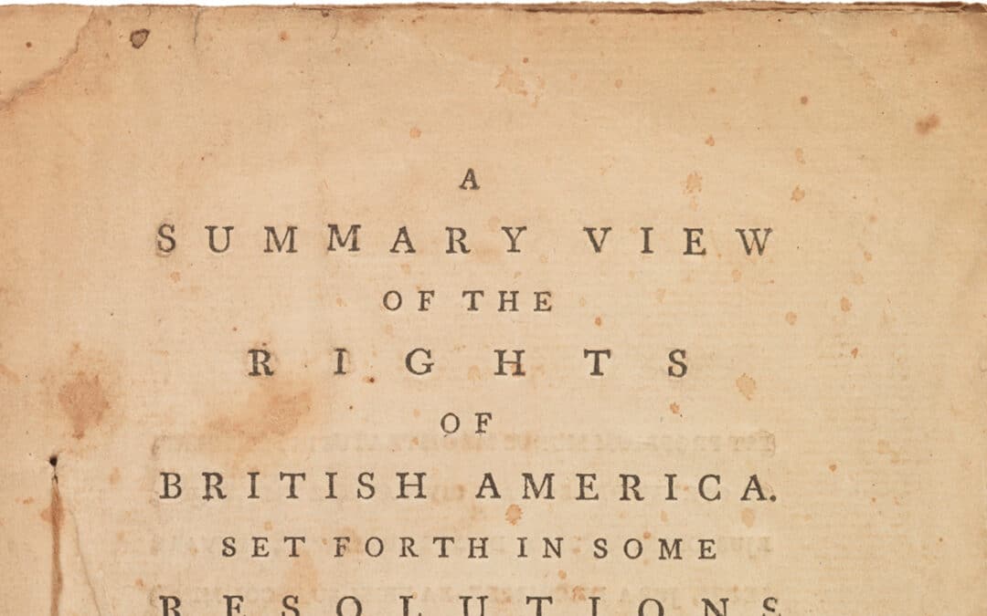 Prelude to Independence: Thomas Jefferson Declares British Acts Null and Void