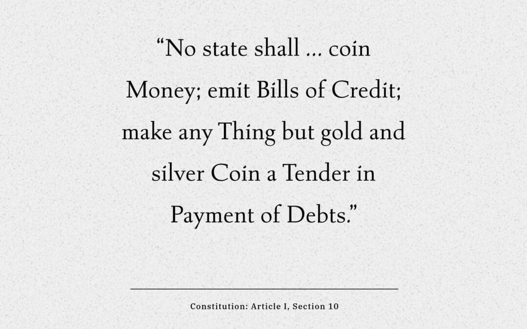 The Evils of Paper Money: Roger Sherman and A Caveat Against Injustice